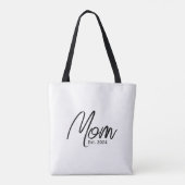 Mom Established New Mom Gift Tote Bag (Achterkant)
