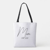 Mom Established New Mom Gift Tote Bag (Achterkant)
