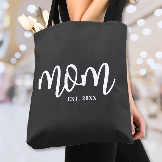 Mom Established New Mom Gift Tote Bag