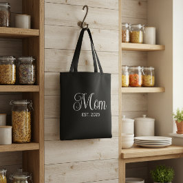 Mom Established New Mom Gift Tote Bag