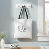 Mom Established New Mom Gift Tote Bag