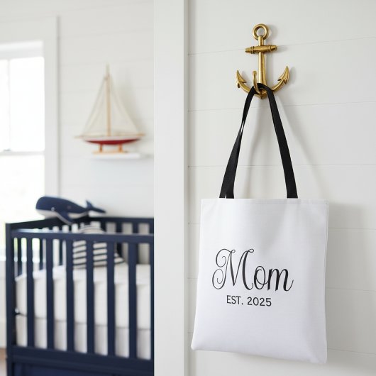 Mom Established New Mom Gift Tote Bag