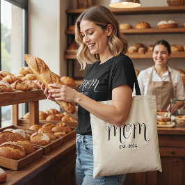 Mom Established New Mom Gift  Tote Bag