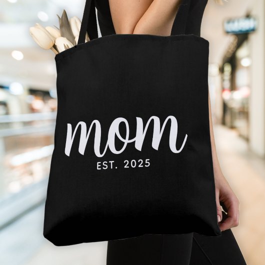 Mom Established New Mom Gift Tote Bag