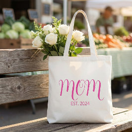 Mom Established New Mom Gift Tote Bag