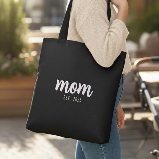 Mom Established New Mom Gift Tote Bag
