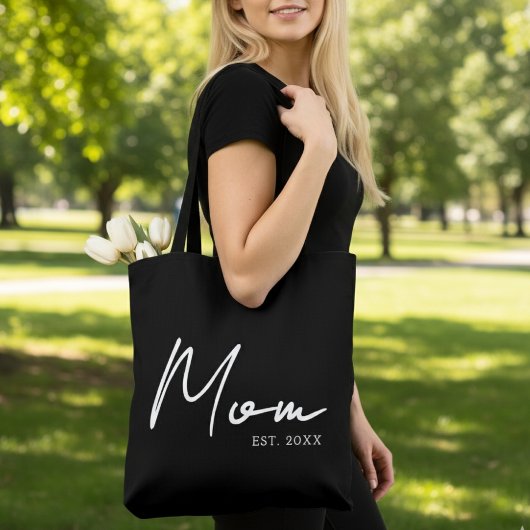 Mom Established New Mom Gift Tote Bag