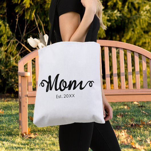 Mom Established New Mom Gift Tote Bag