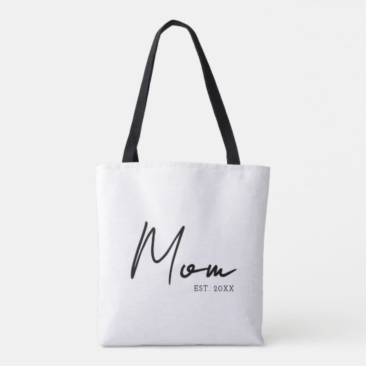 Mom Established New Mom Gift Tote Bag (Achterkant)