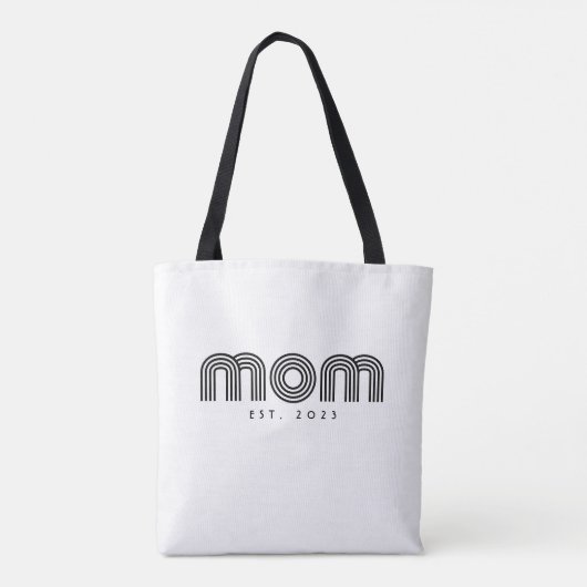 Mom Established New Mom Gift Tote Bag (Achterkant)