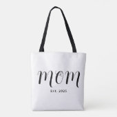 Mom Established New Mom Gift Tote Bag (Achterkant)
