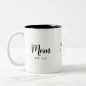 Mom Established New Mom Gift Tweekleurige Koffiemok (Links)