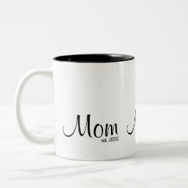 Mom Established New Mom Gift Tweekleurige Koffiemok
