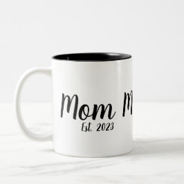 Mom Established New Mom Gift Tweekleurige Koffiemok