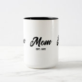 Mom Established New Mom Gift Tweekleurige Koffiemok (Center)