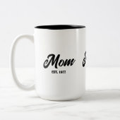 Mom Established New Mom Gift Tweekleurige Koffiemok (Links)