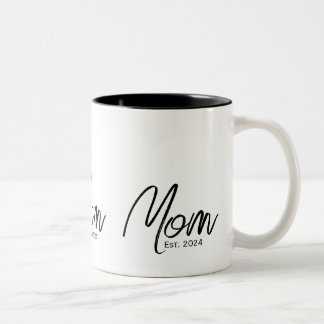 Mom Established New Mom Gift Tweekleurige Koffiemok
