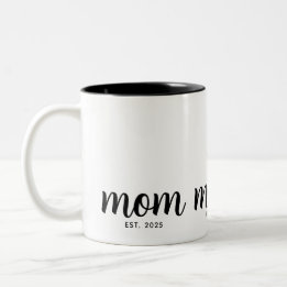 Mom Established New Mom Gift Tweekleurige Koffiemok