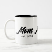 Mom Established New Mom Gift Tweekleurige Koffiemok (Links)