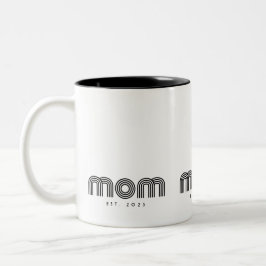 Mom Established New Mom Gift Tweekleurige Koffiemok