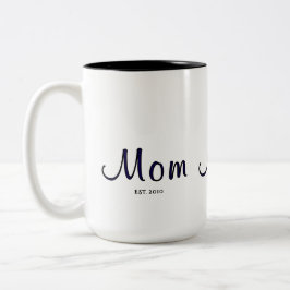 Mom Established New Mom Gift Tweekleurige Koffiemok