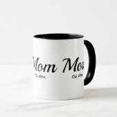 Mom Established New Mom Gift Two-Tone Coffee Mug Mok (Voorkant rechts)
