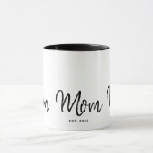 Mom Established New Mom Gift Two-Tone Coffee Mug Mok (Midden)