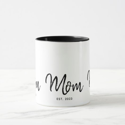 Mom Established New Mom Gift Two-Tone Coffee Mug Mok (Midden)