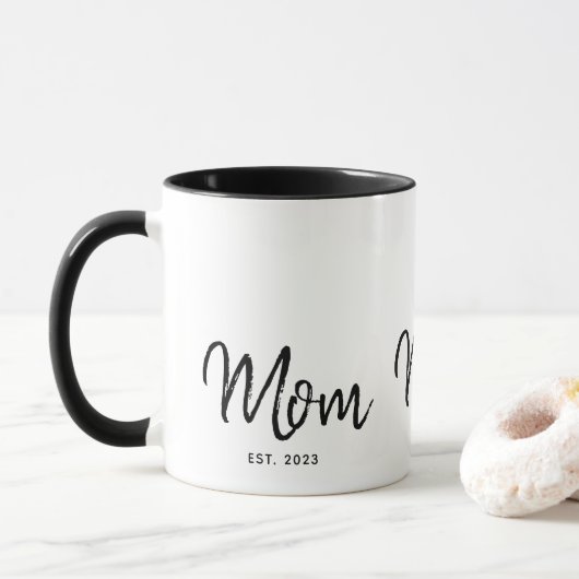 Mom Established New Mom Gift Two-Tone Coffee Mug Mok (Met donut)