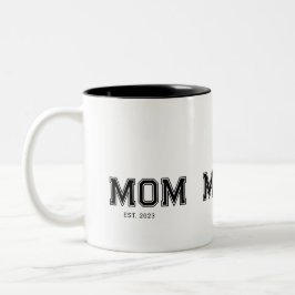 Mom Established New Mom Gift Two-Tone Coffee Tweekleurige Koffiemok