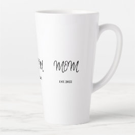 Mom Established New Mom Gift Two-Toned Latte Mug Latte Mok