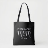 Mom Established New Mom Gift White Custom Name  Tote Bag (Voorkant)