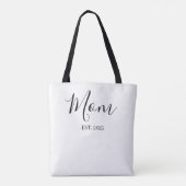 Mom Established New Mom Minimalist Gift Tote Bag (Achterkant)