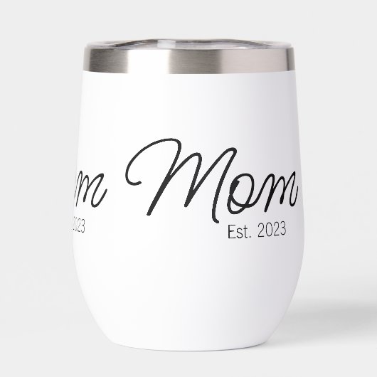 Mom Established New Mom Script Font Gift (Achterkant)