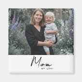 Mom Established Photo Gift Magneet (Voorkant)