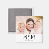 Mom Established Photo Gift Magneet (Voorkant / Achterkant)
