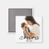 Mom Established Photo Gift Magneet (Voorkant / Achterkant)