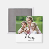 Mom Established Photo Gift Magneet (Voorkant / Achterkant)