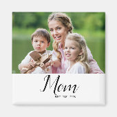 Mom Established Photo Gift Magneet (Voorkant)