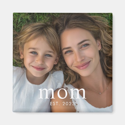 Mom Established Photo Gift  Magneet (Voorkant)