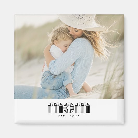 Mom Established Photo Gift Magneet (Voorkant)