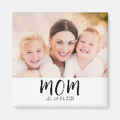 Mom Established Photo Gift Magneet (Voorkant)