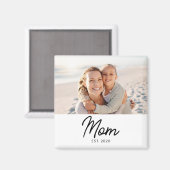 Mom Established Photo Gift Magneet (Voorkant / Achterkant)