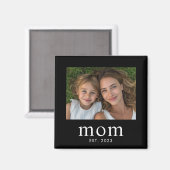 Mom Established Photo Gift  Magneet (Voorkant / Achterkant)