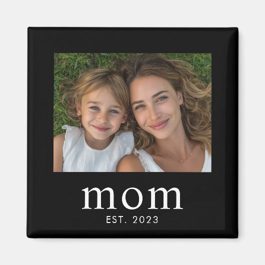 Mom Established Photo Gift  Magneet (Voorkant)