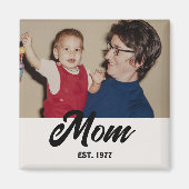 Mom Established Photo Gift Magneet (Voorkant)