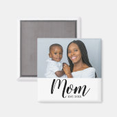 Mom Established Photo Gift Magnet (Voorkant / Achterkant)
