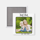 Mom Established Photo Gift Magnet (Voorkant / Achterkant)
