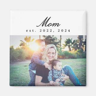 Mom Established Photo Gift Magnet