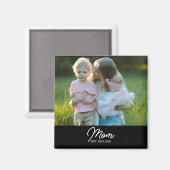 Mom Established Photo Gift Magnet (Voorkant / Achterkant)